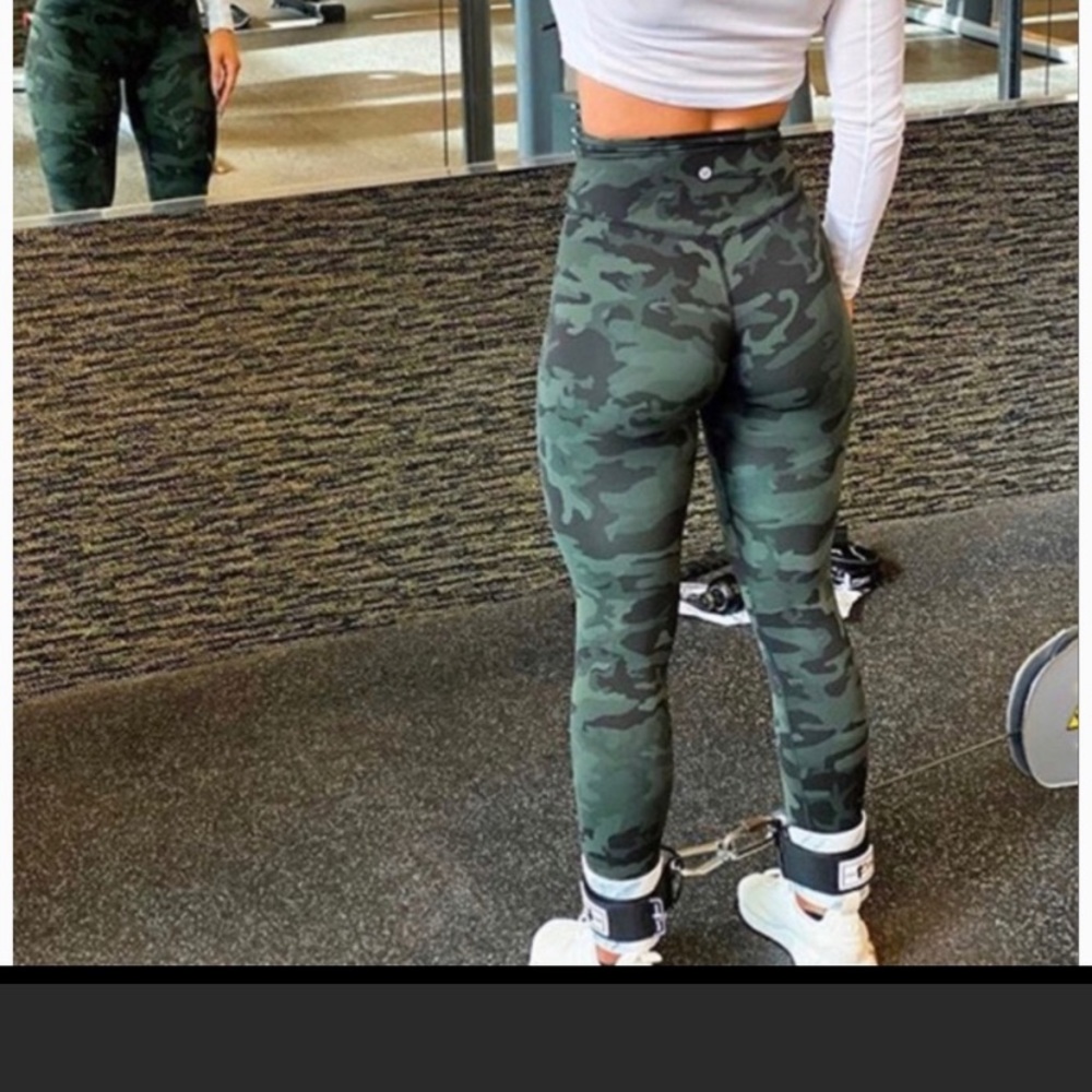Lululemon Align Olive Camo Leggings 28"